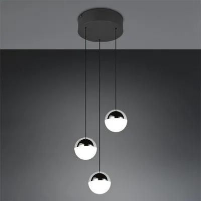 Productafbeelding van 3-lichts hanglamp Senta rond chroom