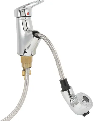 Immagine prodotto di Rubinetto da lavabo con doccetta estraibile, doppio flusso, rivestimento multistrato, tubo flessibile da 1,8 m, cucina per camper, furgoni camperizzati