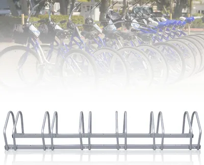 Immagine prodotto di Fiqops portabiciclette per 6 biciclette 160x32x26cm zincato e adatto al montaggio a parete
