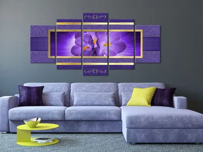 Produktbild von Akustikbild Blumen 200x100 cm Bilder Akustikschaum Hochleistungsschallabsorber Schallschutz Leinwand 5 tlg Wandbild Raumakustik Schalldämmung 020110-152