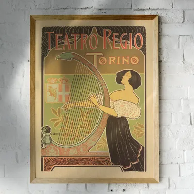 Produktbild von Modisches Plakat - Regiotheater Turin - A4 (21 cm x 29,7 cm)