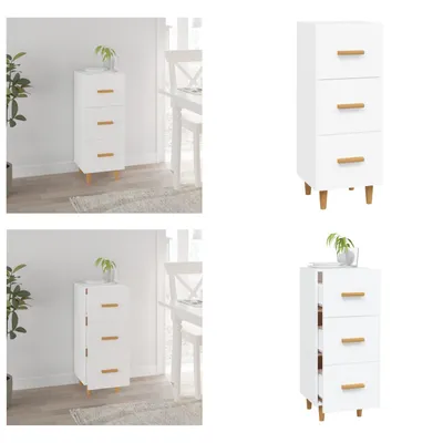 Immagine prodotto di vidaXL Credenza bianca 34,5x34x90 cm Materiale a base di legno - Credenza - Credenza - Armadio - Armadio portaoggetti