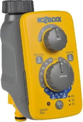 Produktbild von Hozelock Sensor Controller Plus, Mechanischer Bewässerungstimer, 60 min, Grau, Gelb, 1 Stück(e)