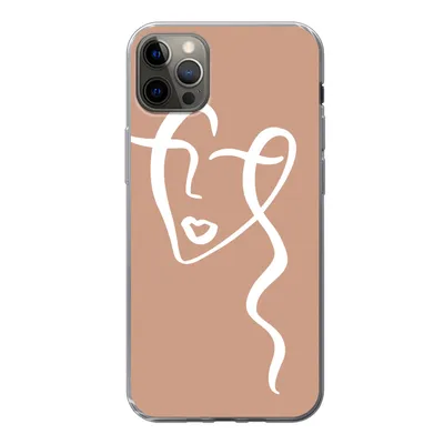 Produktbild von MuchoWow® Handyhülle Schutzhülle Hülle für iPhone 13 Pro Max Frau - Gesicht - Abstrakt Silikon Softcase Handy Hülle - Mobiltelefon