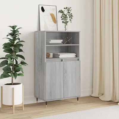 Obrázok produktu pre vidaXL Highboard Grey Sonoma 60x36x110 cm odvodený výrobok z dreva