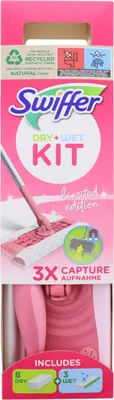 Produktbild von Swiffer KIT - 8x Boden Staubtücher + 3x Feuchte Bodentücher Limited Edition