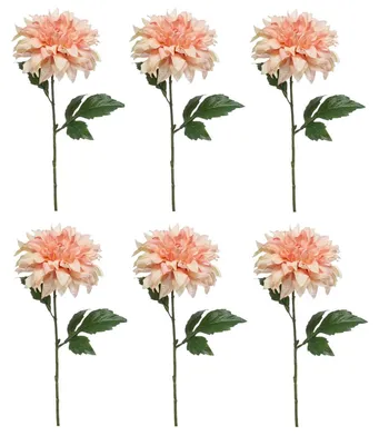 Produktbild von 6er Set künstliche Dahlien mit XXL Blüte rosa H. 60cm Emerald Kunstblumen