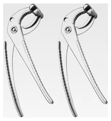 Produktbild von 2 Stück Aluminiumlegierung Schüsselgreifer Anti-Verbrühungszange mit ergonomischem Griff für heiße Teller und Schüsseln