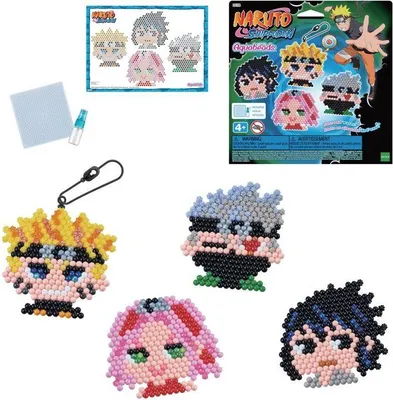 Immagine prodotto di Kit portachiavi Aquabeads Naruto, 1100 perline, dai 4 anni in su, creazione personaggi Naruto