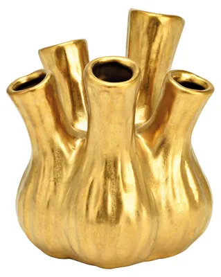 Productafbeelding van Vaas van keramiek goud (B/H/D) 13x16x13cm