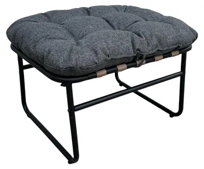 Obrázek produktu pro Čalouněná podnožka Rebecca Mobili Hajar 45 x 63 x 47 cm, ocel, polyester, tmavě šedá, moderní