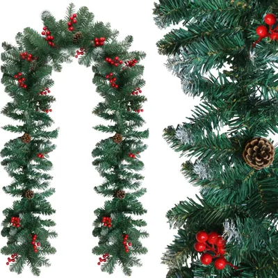 Zdjęcie produktu dla Girlanda świąteczna- choinkowa Szyszki + Jarzębina 270cm