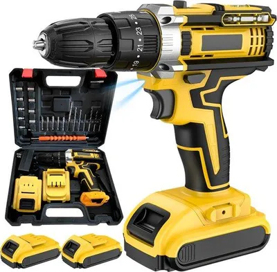 Immagine prodotto di Trapano a innesto fisso - Batteria agli ioni di litio - Mini trapano a percussione - Elettrico - Batteria da 18 V