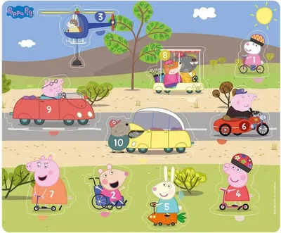 Immagine prodotto di Peppa Pig Puzzle in legno Numeri Multicolore Multicolore Taglia unica