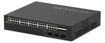Image de NETGEAR AV Line M4250-40G8XF-PoE++ - Commutateur - L3 - géré - 40 x 10/100/1000 (PoE++) + 8 x 1 Gigabit / 10 Gigabit SFP+ - flux d'air latéral - montable en rack - PoE++ (2880 W)