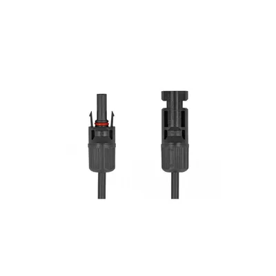 Produktbild von Delock DL4 Solar Kabel 6 mm2 Stecker zu Buchse 5 m schwarz