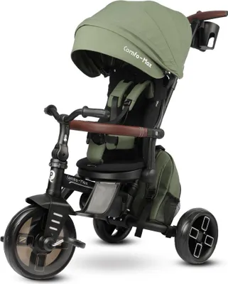 Obrázek produktu pro QPLAY Tříkolka Comfo Max Olive Green, 7v1, věk 10-72 měsíců