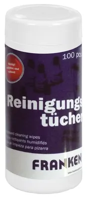 Obrázek produktu pro Franken Z1920 Hadříky na čištění bílých tabulí - 100 kusů v krabičce s dávkovačem