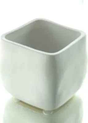 Produktbild von SCHEULEN Pflanztopf Knuddelwürfel Weiß matt quadratisch 7 cm - Keramik