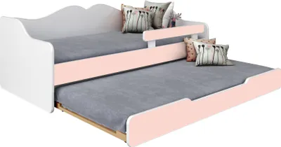 Obrázok produktu pre Detská dvojposteľ BELLA2 180x80, biela a ružová