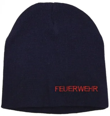 Produktbild von Beanie Mütze mit Einstickung - Feuerwehr - versch. Farben - 54606 Farbe - schwarz