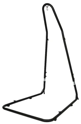 Productafbeelding van Stalen frame voor hangmat, verstelbaar statief voor binnen en buiten, stevige hangstoel, 135 x 115 x 200 cm, zwart
