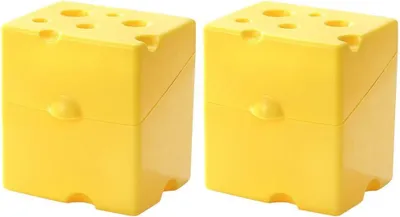 Produktbild von Set von 2 Aufbewahrungsboxen für Käse - multifunktional - 2 Stück - Kunststoff