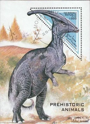 Produktbild von Briefmarken Somali Republic 1997 Mi Block1997P die Legalität dieser Ausg. ist ungeklärt gestempelt Prähistorische Tiere