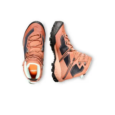 Ducan II High GTX Damen Trailrunning-Schuhe von Mammut in Rosa und Schwarz; mit hohem Schaft und Schnürung.