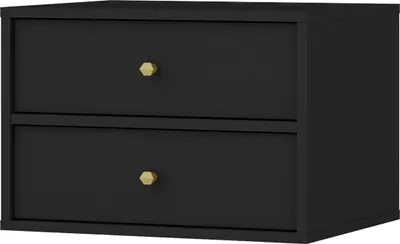 Produktbild von Masseno Nachttisch TORINO Nachtschrank Beistelltisch für Schlafzimmer 51,8 x 35 x 40,8 cm Graphitfarben