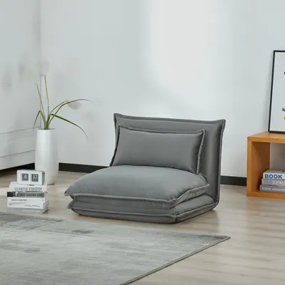 Image de Fauteuil-lit 'Umeå' 59x85,5x67 cm velours gris