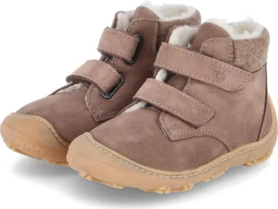 A pair of children's boots on a white background.