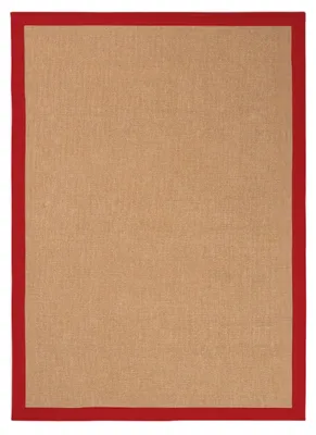 Produktbild von Sisalteppich Rot 160x230 cm | Moderner Teppich für Wohn- und Schlafzimmer