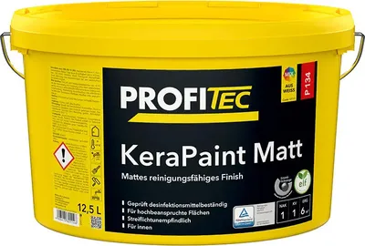 Produktbild von ProfiTec KeraPaint Matt P134, weiß, stumpfmatt 5 Liter : 5 Liter