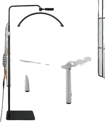 Obrázek produktu pro Řasové světlo, výškově nastavitelné 110-160 cm, 40 W s 10 úrovněmi jasu, černá zástrčka EU