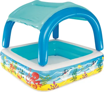 Produktbild von Bestway Planschbecken "Canopy Play", 147x147x122 cm - quadratisch - 265 l; 52192