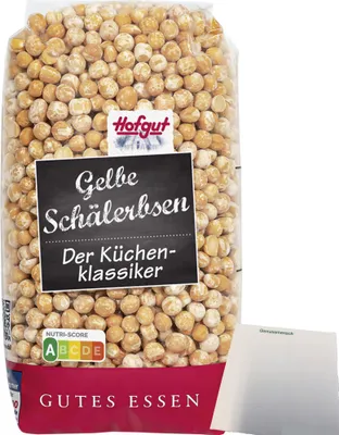 Produktbild von Hofgut Gelbe geschälte Erbsen (500g Beutel) + usy Block