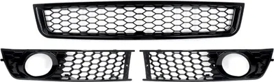 Immagine prodotto di NitroMesh GrilleKit - Griglia per fendinebbia + sottogriglia - Per paraurti - Per Audi A4 B6 Berlina (2002-2005) - Set di 2