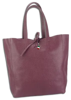Produktbild von Florence ital. Echtleder Damen weinrot Shopper 30x35x15 OTF112D