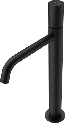 Image de doporro Robinet mitigeur noir mat design minimaliste 34,2 cm robinet de salle bains pour lavabo et vasques