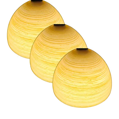 Produktbild von 3 Stück Lampenschirm 70er Jahre E14 Mediterran Ersatzglas Lampe Glaslampenschirm Lamp Shade Lampenschirme 17 cm Durchmesser Glas Ersatz