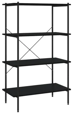 Obrázok produktu pre vidaXL Regál so 4 policami čierny 80x40x130 cm