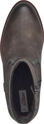 Produktbild von s.Oliver Damen Stiefelette rustikaler Boot Reißverschluss Blockabsatz 5-25306-43, Größe:40 EU, Farbe:Grau