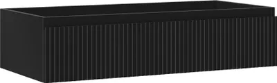 Zdjęcie produktu dla Mexen Rivel szafka łazienkowa podumywalkowa 100 cm, 1 szuflada, ryflowana , czarna mat - 91A20-10023-1-BF71