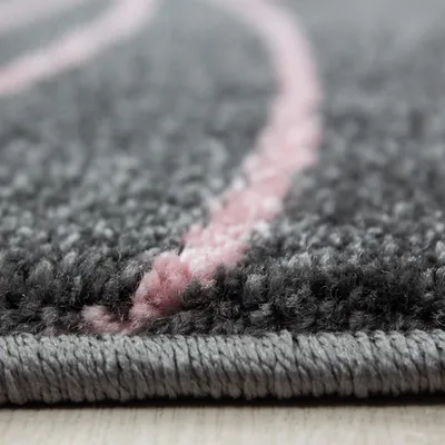 Produktbild von Villa Möbel Kidaro Kinderzimmerteppich, Kinderteppich, Frisee, Sterne-Design, Farbe:Pink, Grösse:160 cm Rund