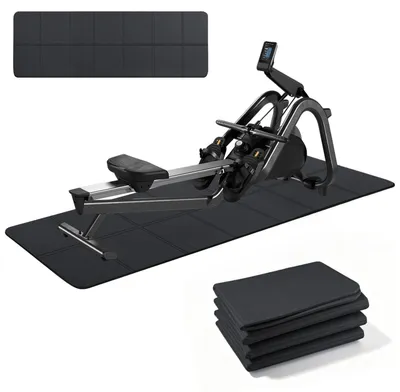 Image de Tapis de fitness pliable pour la protection du sol, dimensions 183 x 80 cm, épaisseur 6 mm
