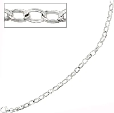 Produktbild von JOBO Armband 925 Sterling Silber rhodiniert 21 cm Karabiner