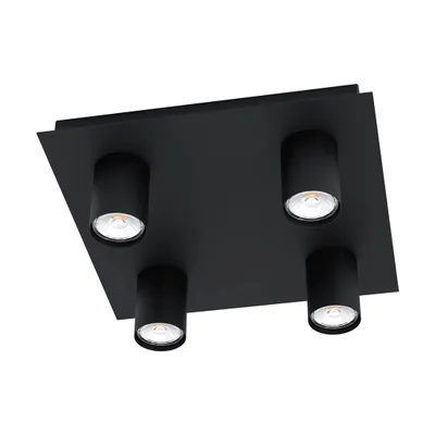 Zdjęcie produktu dla EGLO VALCASOTTO, 4 żarówki, LED, GU10, IP20, czarny