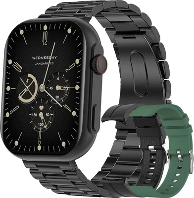 Produktbild von Smartwatch Herren mit Telefonfunktion, 5ATM Wasserdicht 100+ Sportmodi Fitnessuhr Aktivitätstracker, 2,0 Zoll Touchscreen Fitness Tracker Android IOS