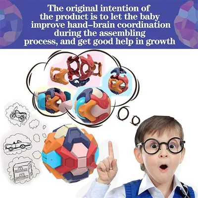 Zdjęcie produktu dla Gry z piłką-puzzle, skarbonka, klocki 3D, zabawki edukacyjne dla dzieci